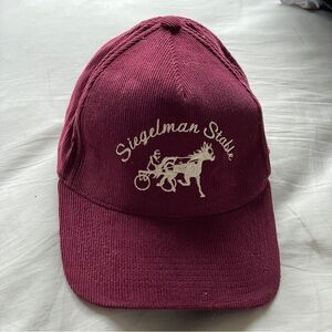 Siegelman Stable corduroy maroon snap back cap rare sold out ASO celebrities